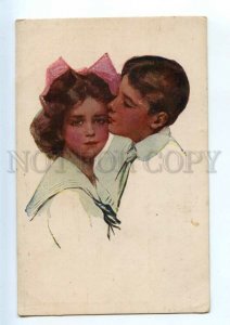 3150355 Brotherly Kiss by FISHER Vintage RUSSIAN RARE PC