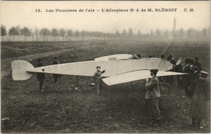 PC CPA AVIATION, L'AEROPLANE N 4 DE M. BLÉRIOT, Vintage Postcard (b24288)