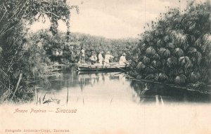 Vintage Postcard 1900's View of Anapo Papirus Siracusa Italy IT