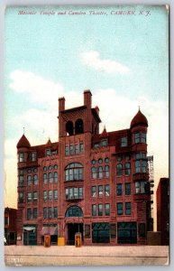Camden New Jersey~Masonic Temple & Camden Theatre~1908 Postcard