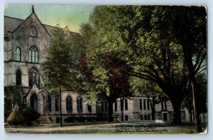 1910 Warrensburg Missouri MO Postcard Entrance Main Building State School Trees