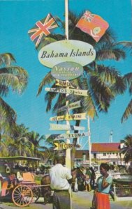 Bahamas Nassau Sign Post In Rawson Square 1964