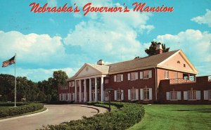 Postcard Governor's Mansion Beautiful Residence South Capitol Lincoln Nebraska