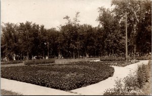 Real Photo Postcard City Park in Sheldon, Iowa~132131