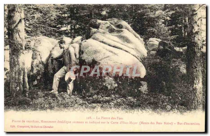 Old Postcard Dolmen Standing Stone Stone Stone fairies sacrifices Mountains B...