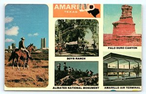 AMARILLO, TX Texas~ 5 Views of BOYS RANCH, CITY & AIRPORT, Etc.  c1960s Postcard