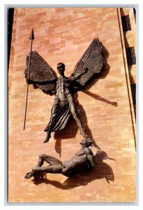 Angel and Devil Statue By Epstein Coventry Cathedral UK UNP Chrome Postcard V1