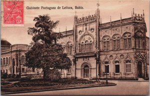 Brazil Gabinete Português de Leitura Bahia Vintage Postcard C103