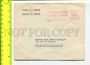 425095 FRANCE Council of Europe 1962 year Strasbourg Postage meter COVER