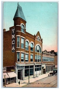 c1910 YMCA Building Exterior Horse Carrier Charleston South Carolina SC Postcard 