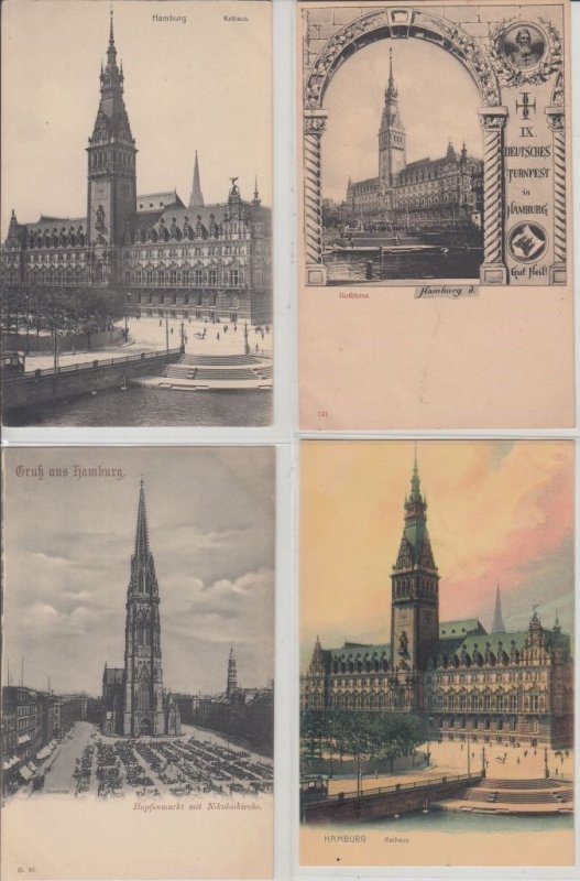 HAMBURG Germany 80 Vintage Postcards Mostly pre-1920 (L5354)