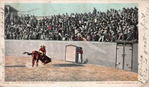 A Close Shave, Mexican Bull Fight, 1902 Postcard, Used, Detroit Photographic Co