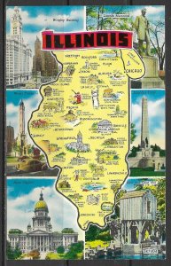 Illinois - Greetings - Map - Multi-View - [IL-137]