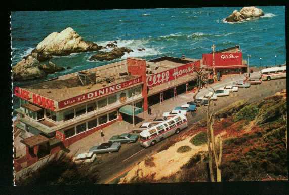 Cliff House Restaurant  & Seal Rocks San Francisco - 1960s - Unused