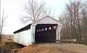 Logan County, Ohio, USA McColly Road Bridge Covered Bridge Unused 