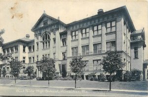 Milwaukee Wisconsin West Side High School occupation Rotograph Postcard 24-7535