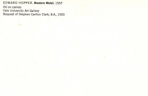 Western Motel Artist: Edward Hopper