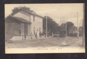 LUGON LA GARE FRANCE RAILROAD DEPOT TRAIN STATION VINTAGE POSTCARD