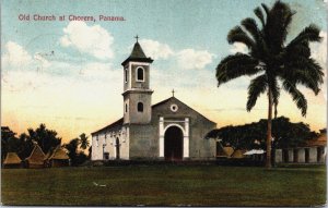 Panama Old Church At Chorera Vintage Postcard C099