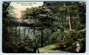 CLEVELAND, OH ~ High Bridge in WADE PARK ~  1910 Cuyahoga County Postcard