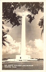 RPPC, Real Photo, San Jacinto, Message, Soldier Mail, Houston, TX Old Postcard