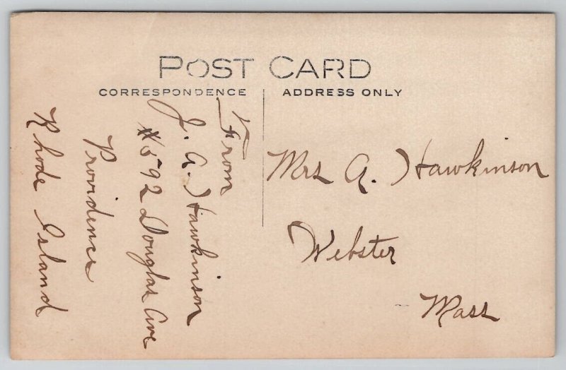 RPPC Rhode Island Dapper Jack Hawkinson Portrait Real Photo Postcard O21