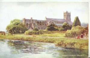 Dorset Postcard - Christchurch Priory - Posted 1951 - TZ11739