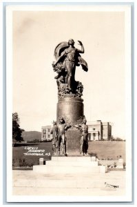 c1930's Liberty Monument Ticonderoga New York NY RPPC Photo Vintage Postcard 