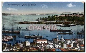 Postcard Old Constantinople Pointe Du Serail Charter