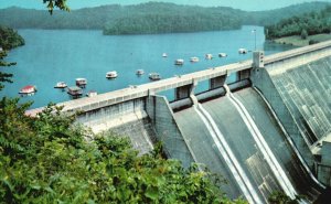 Vintage Postcard Norris Dam Hydroelectric and Food Control Knoxville Tennessee
