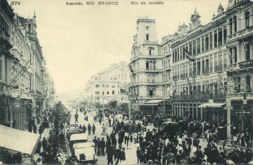 OLD BRAZIL BRASIL POSTCARD RIO DE JANEIRO AVEN BEIRA-MAR PASSEIO PUBLICO CA  1910