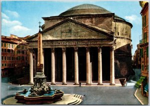 Roma The Pantheon Rome Italy Ancient Roman Building Postcard