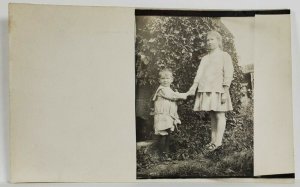 Denver CO Hodgin Family 1912 Mabel & Floyd in the Garden Hooker St Postcard R3