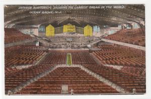 Auditorium Interior Ocean Grove New Jersey 1915 postcard