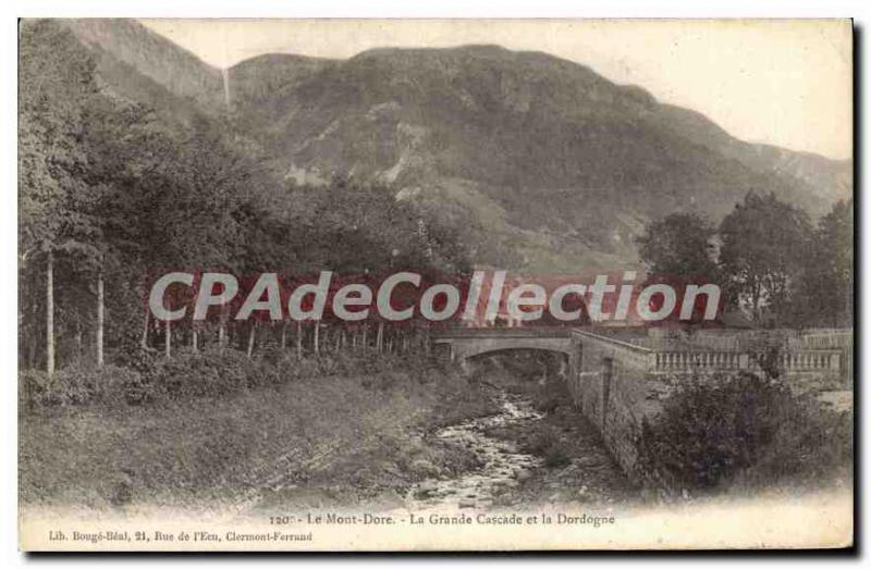 Old Postcard Le Mont Dore La Grande Cascade And The Dordogne