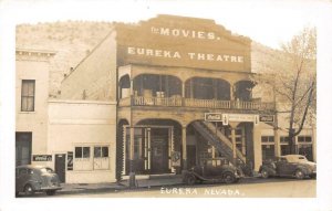 RPPC EUREKA THEATRE Coca-Cola Signs, Pool Hall Nevada c1940s Vintage Postcard