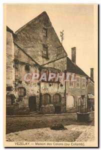 Old Postcard Vezelay House Settlers or Columbus