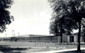 Real Photo - High School, Schuyler - Nebraska NE  