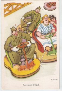 Opisso. Fuerzas de choque Humorous vintage Spanish postcard