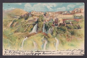 Vintage Postcard Italy Cascades In Tivoli 1908