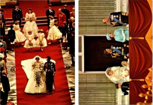 2~4X6 Chrome Postcards  THE PRINCE & PRINCESS OF WALES  Royal Wedding & Family