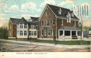 c1907 Postcard; Memorial Hospital, Winchester VA Frederick County Posted