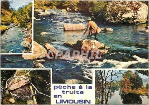 Postcard Modern Fishing Trout has in Limousin