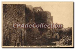 Postcard Provins Old Town High Fortifications Porte Saint Jean