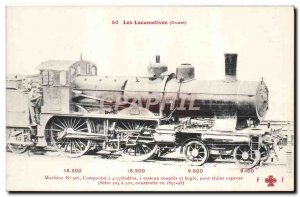 Postcard Old Train Locomotive Machine 506