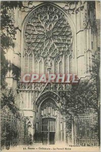 Old Postcard 53 meaning the cathedral Moise portal
