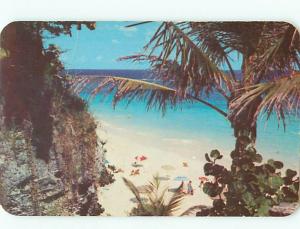 Vintage Post Card Coral Beach South Shore Paget Sand Beach Bermuda  # 3784