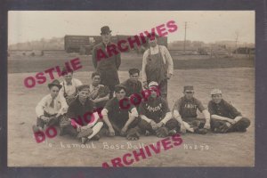 Lamont IOWA RPPC c1910 BASEBALL TEAM nr Strawberry Point Manchester Oelwein IA