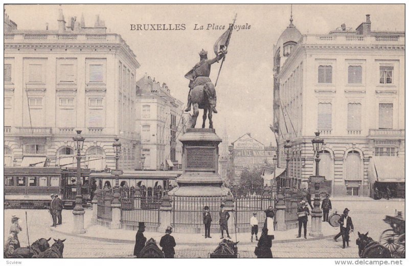 BRUXELLES, Belgium, 1900-1910's; La Place Royale