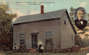 J85/ Port Huron Michigan Postcard c1910 Boyhood Home Thomas Edison 341